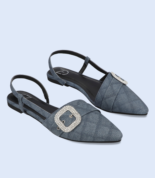 BW10223-BLUE-Women Sling Back