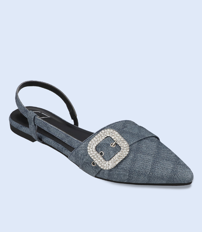 BW10223-BLUE-Women Sling Back