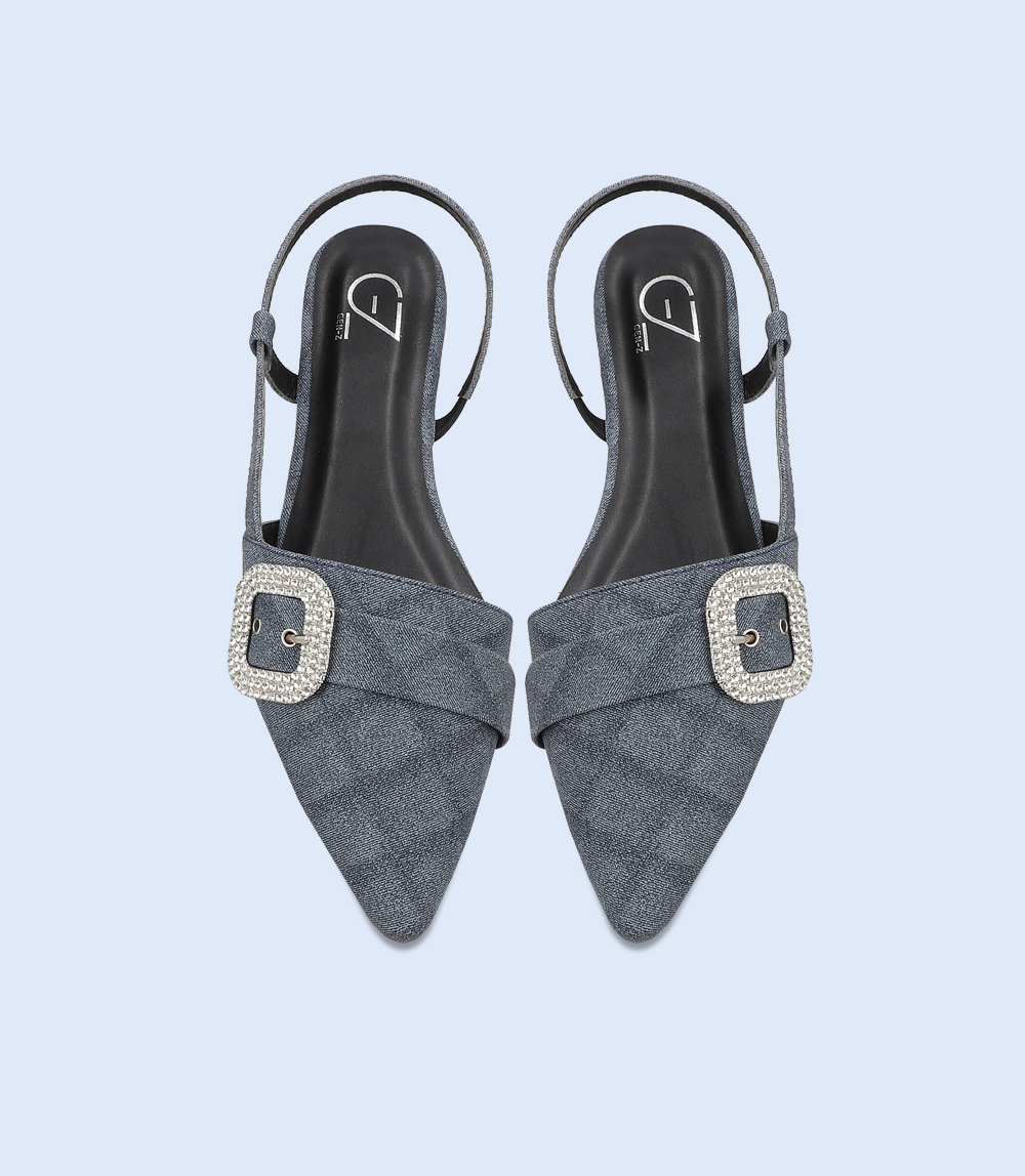 BW10223-BLUE-Women Sling Back